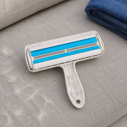 AI scene illustration of the roller on sofa upholstery, not a performance test